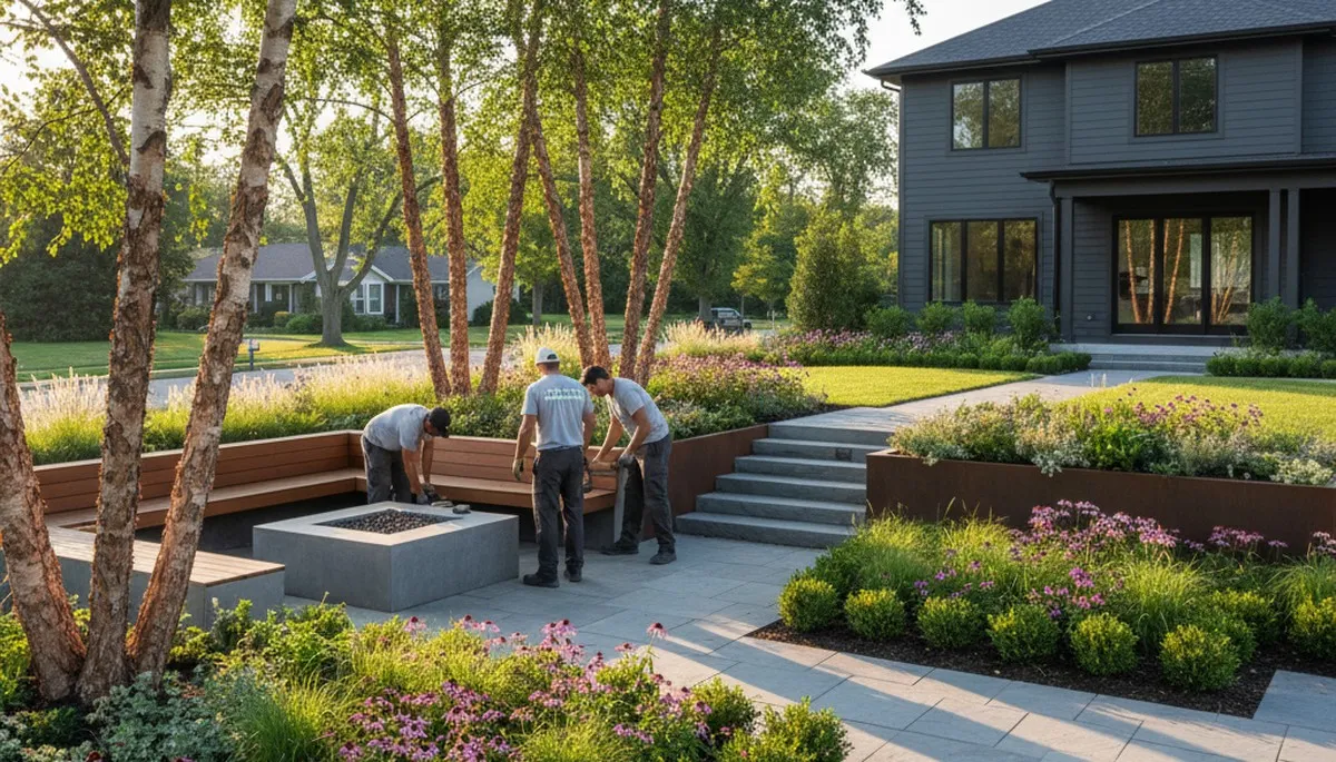 Naperville, IL landscaping services for residential and commercial lawn care and landscape design