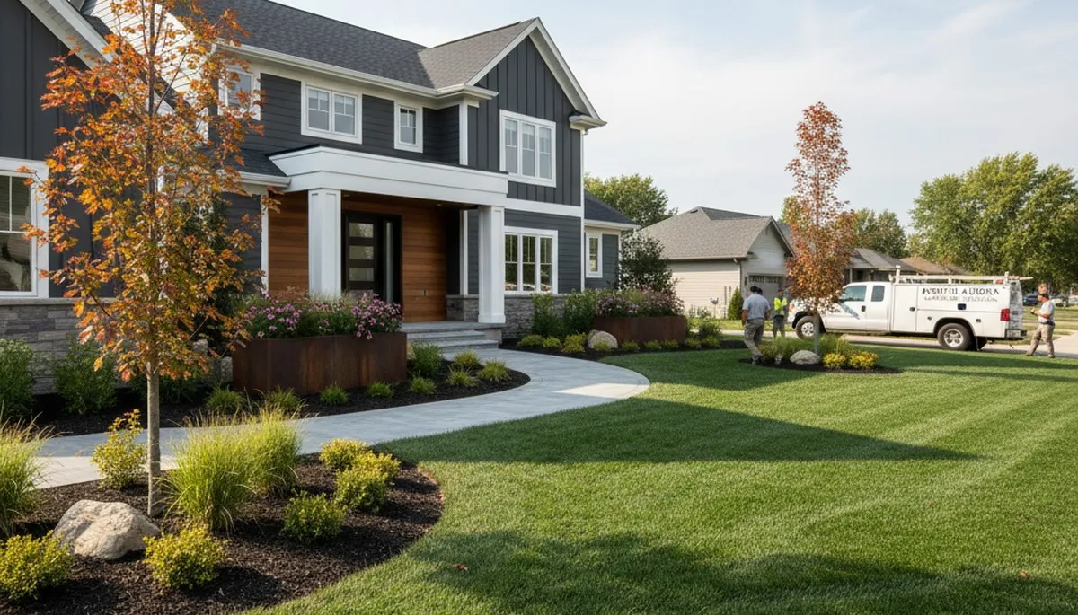 Landscaping services in Naperville, IL for lawn care, garden design, and outdoor maintenance